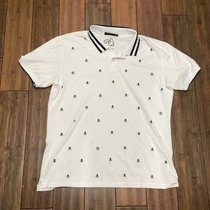 G/fore white/black skull polo M